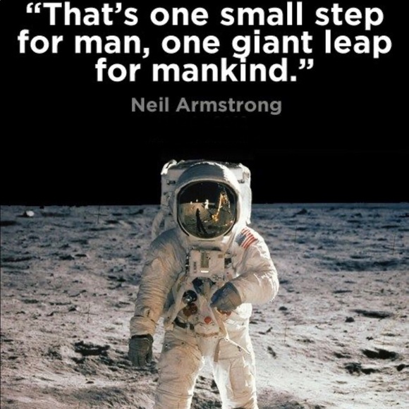 “One Small Step for Man” Astronaut Space Cadet Cosmonaut Spaceman Mini Tiny Stud - Picture 2 of 4